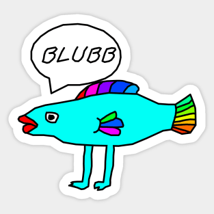 Walking Fish Sticker